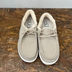 Womens Hey Dude shoes.